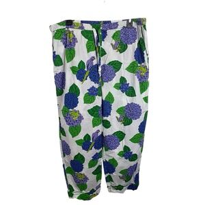 PrintFresh Size 1X Pajama Pants Hydrangea Hideaway 100% Organic Cotton